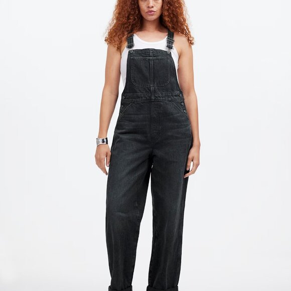 NWT Madewell Denim Oversized Carpenter Overalls in Hartwell Wash size XL - Picture 2 of 3